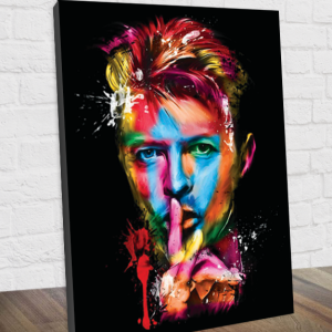 Quadro David Bowie colorido estilizado