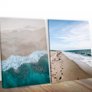 Quadro de paisagem praia - 2 telas decorativas