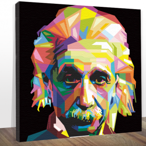 Quadro decorativo Albert Einstein colorido