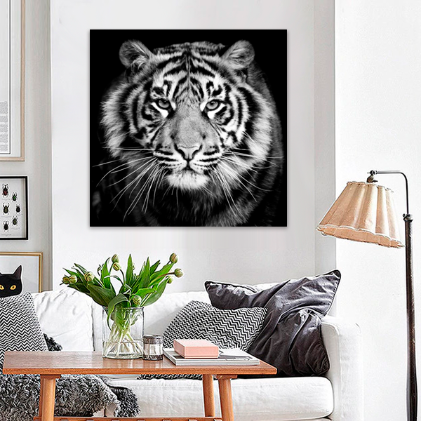 Quadro Decorativo Grande Para Sala Moderna Escritório Tigre