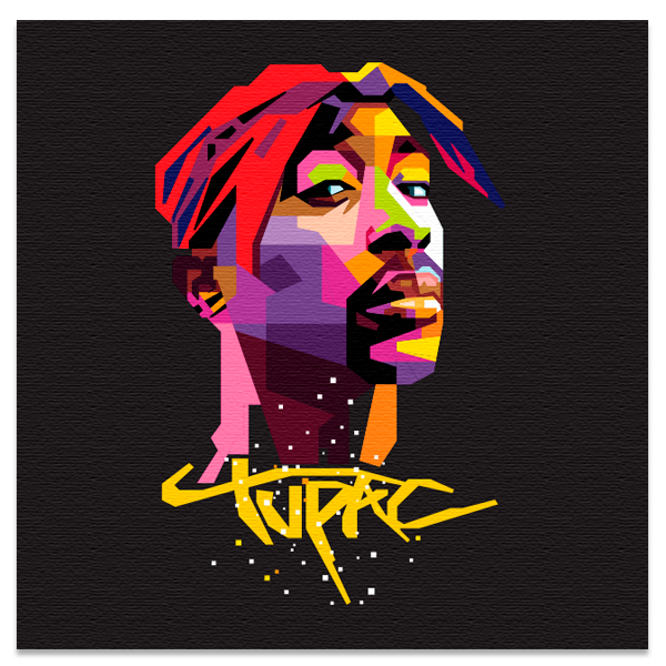 Quadro decorativo TuPac Colorido - Imagem 4