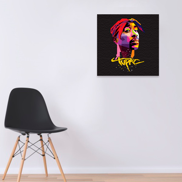 Quadro decorativo TuPac Colorido - Imagem 3