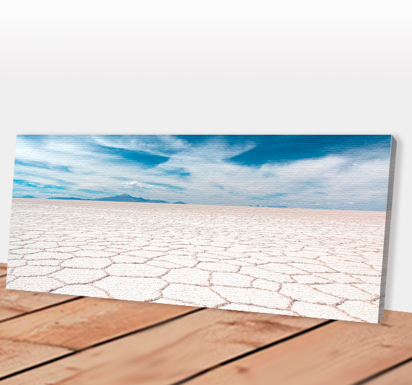 Quadro deserto panorâmico terra seca e solo rachado