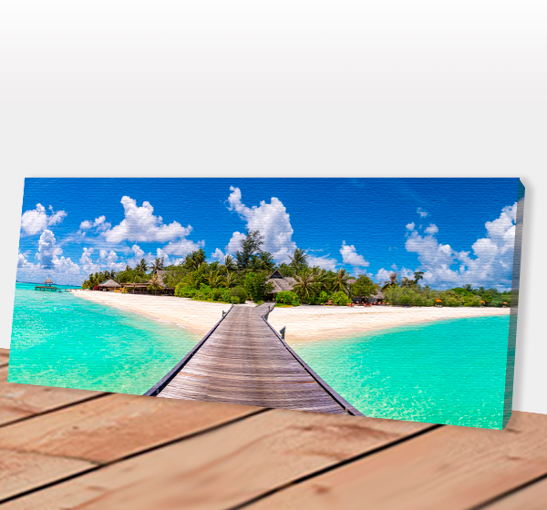 Quadro panorâmico paisagem praia