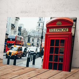 Quadro decorativo Londres cabine de telefone vermelha