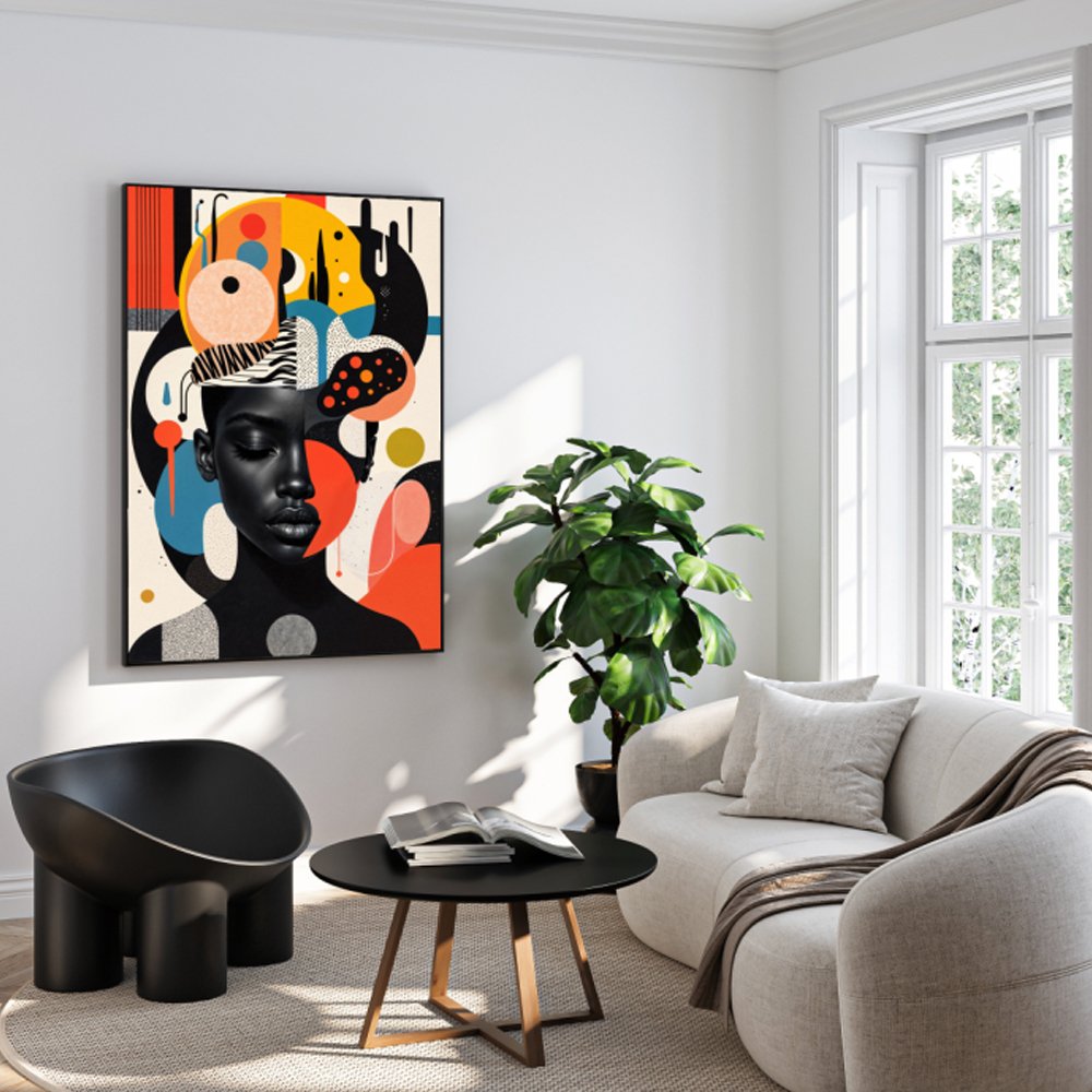 Quadro abstrato Colorfull Ebony Girl - Imagem 2