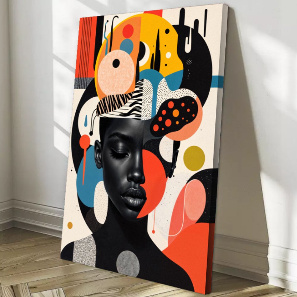 Quadro abstrato Colorfull Ebony Girl - Imagem 3