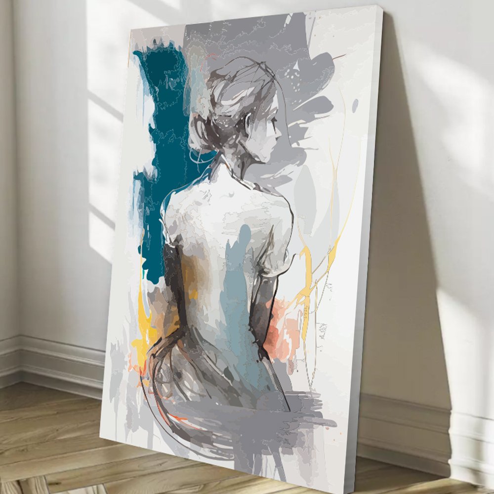 Quadro abstrato mulher intimidade - Imagem 3