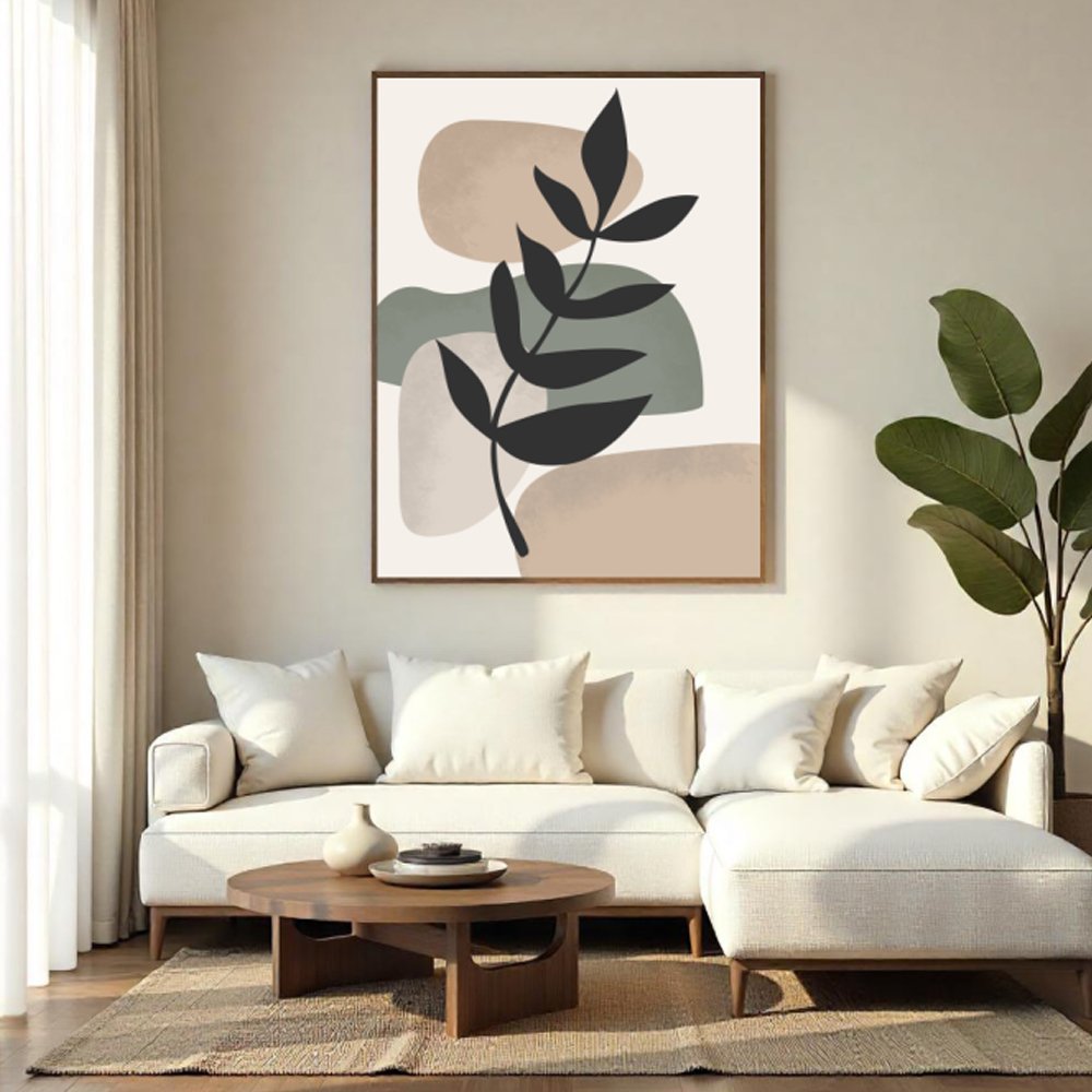 Quadro decorativo botânico minimalista