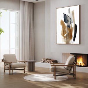 Quadro abstrato Soft Brown Abstract