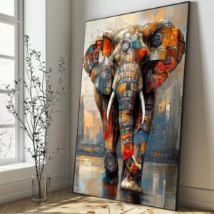 Quadro decorativo Elefante Estilizado