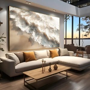 Quadro decorativo mar encontrando a areia