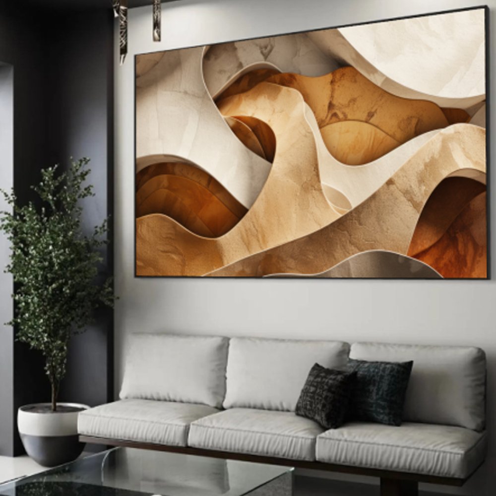 Quadro decorativo abstrato orgânico - Imagem 3