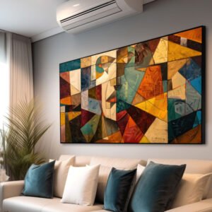 Quadro Abstrato Geométrico Colorido