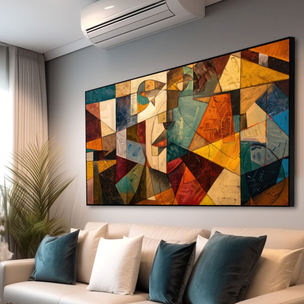 Quadro Abstrato Geométrico Colorido