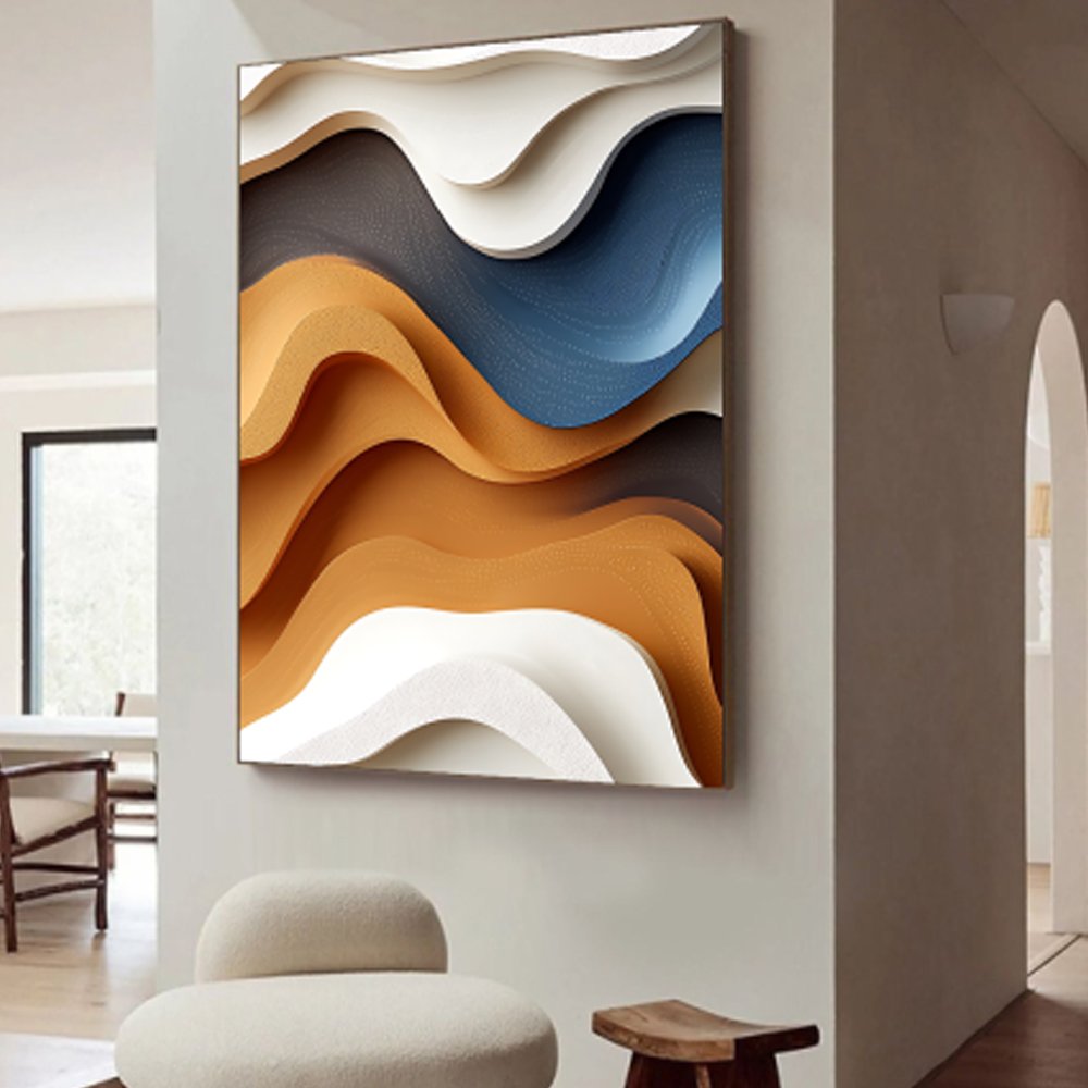 Quadro abstrato decorativo em canvas