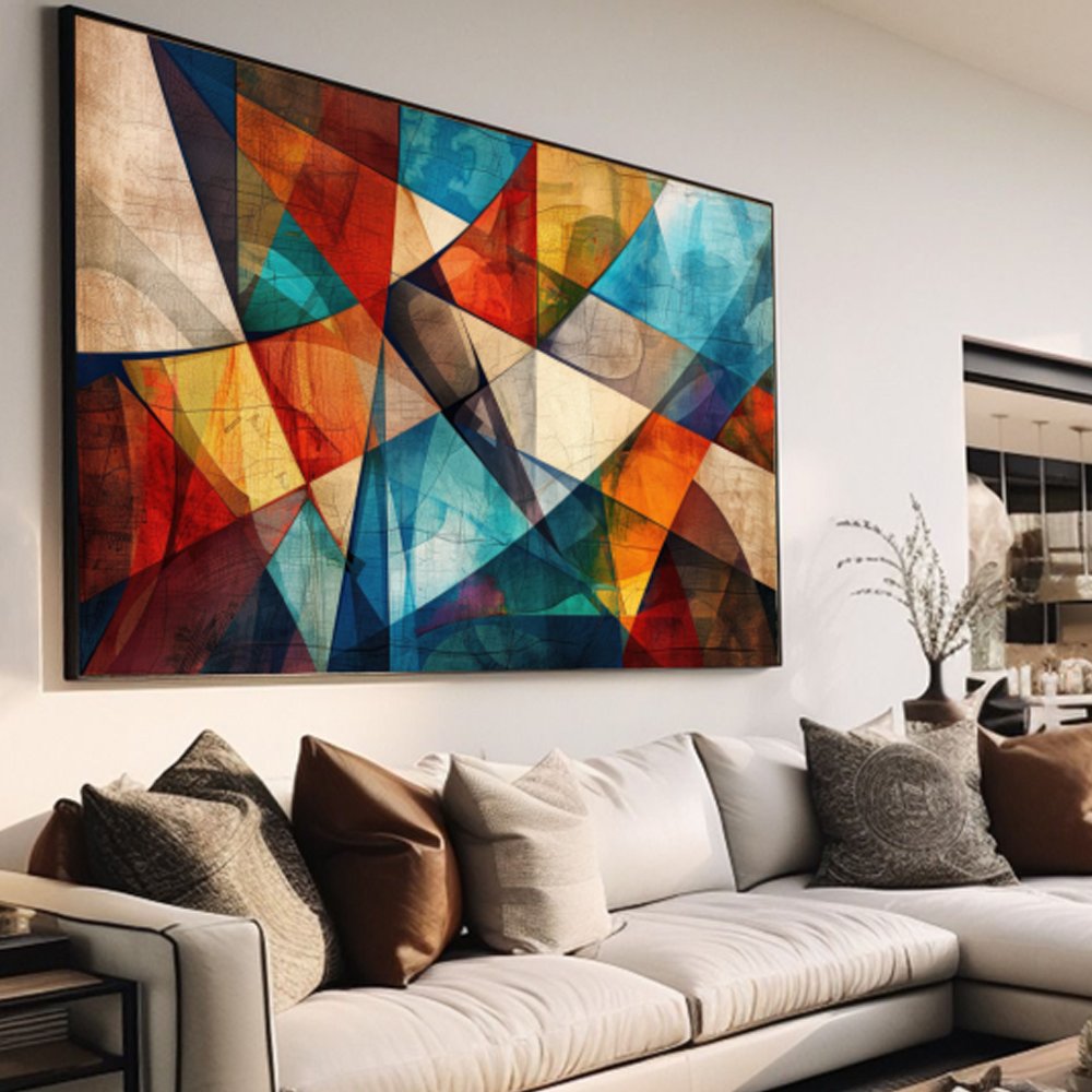 Quadro abstrato para sala colorido
