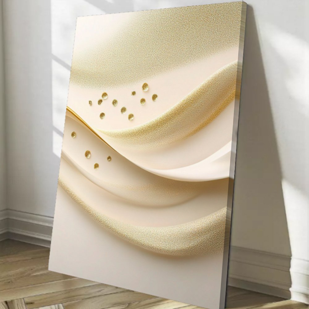 Quadro abstrato dourado – Arte minimalista sofisticada - Imagem 4