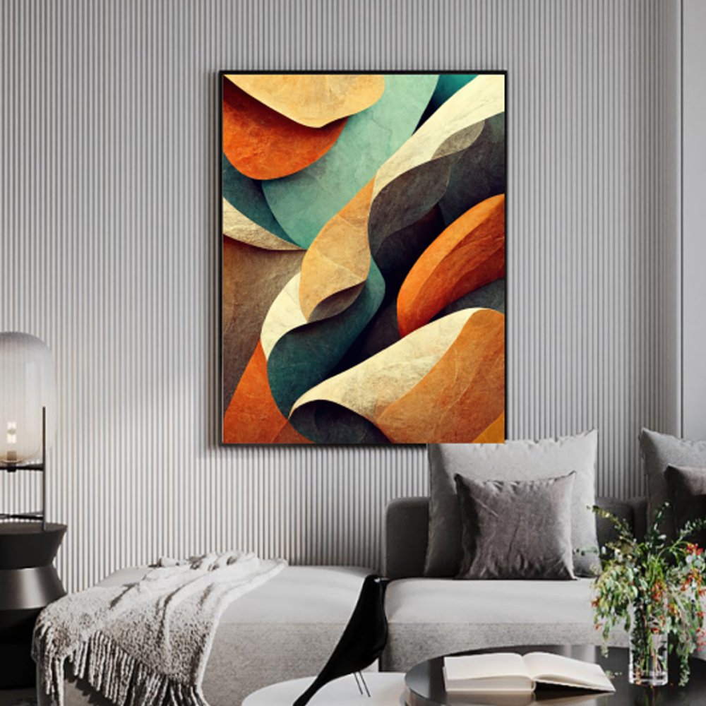 Quadro Abstrato Tons Terrosos – Arte Moderna Minimalista - Imagem 2