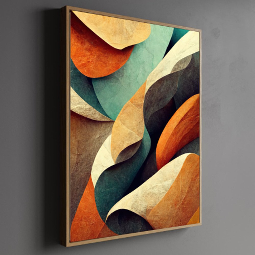 Quadro Abstrato Tons Terrosos – Arte Moderna Minimalista - Imagem 3
