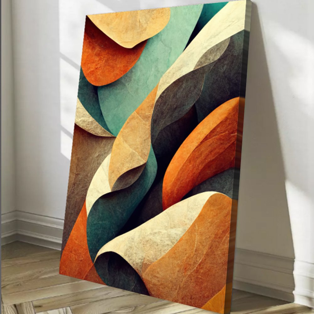 Quadro Abstrato Tons Terrosos – Arte Moderna Minimalista - Imagem 4