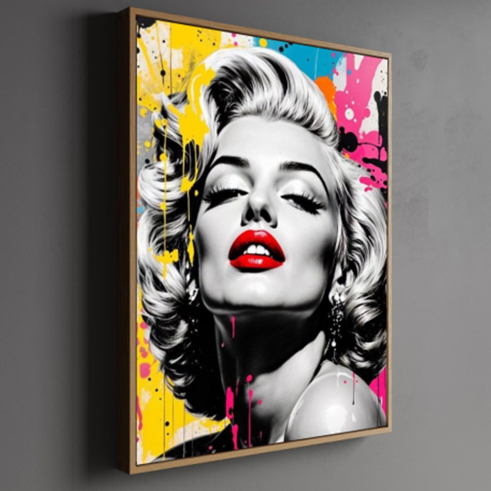 Quadro pop art moderno mulher fashion colorido - Imagem 3