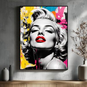 Quadro decorativo mulher colorido