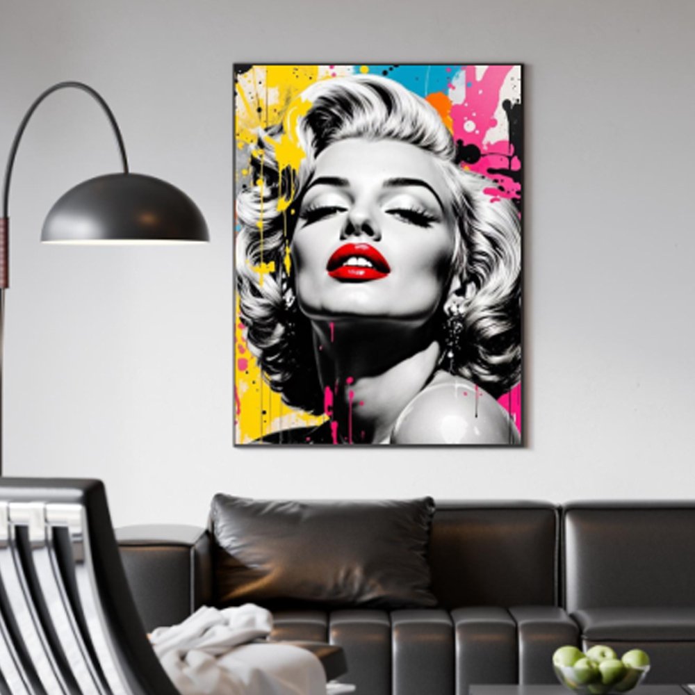 Quadro pop art moderno mulher fashion colorido - Imagem 2
