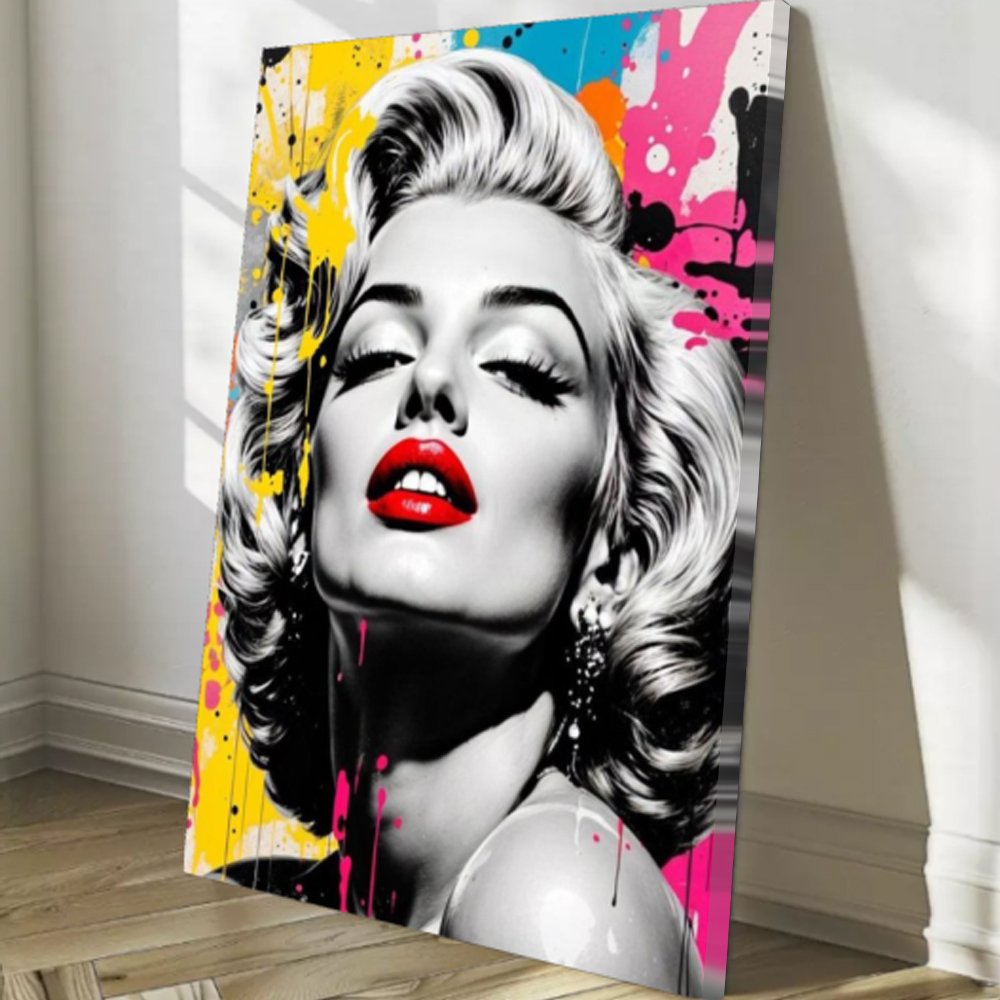 Quadro pop art moderno mulher fashion colorido - Imagem 4