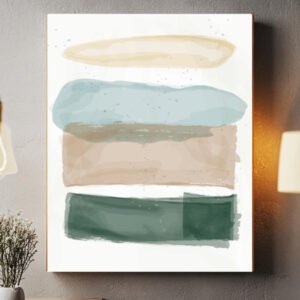 Quadro abstrato tons neutros tema minimalistas