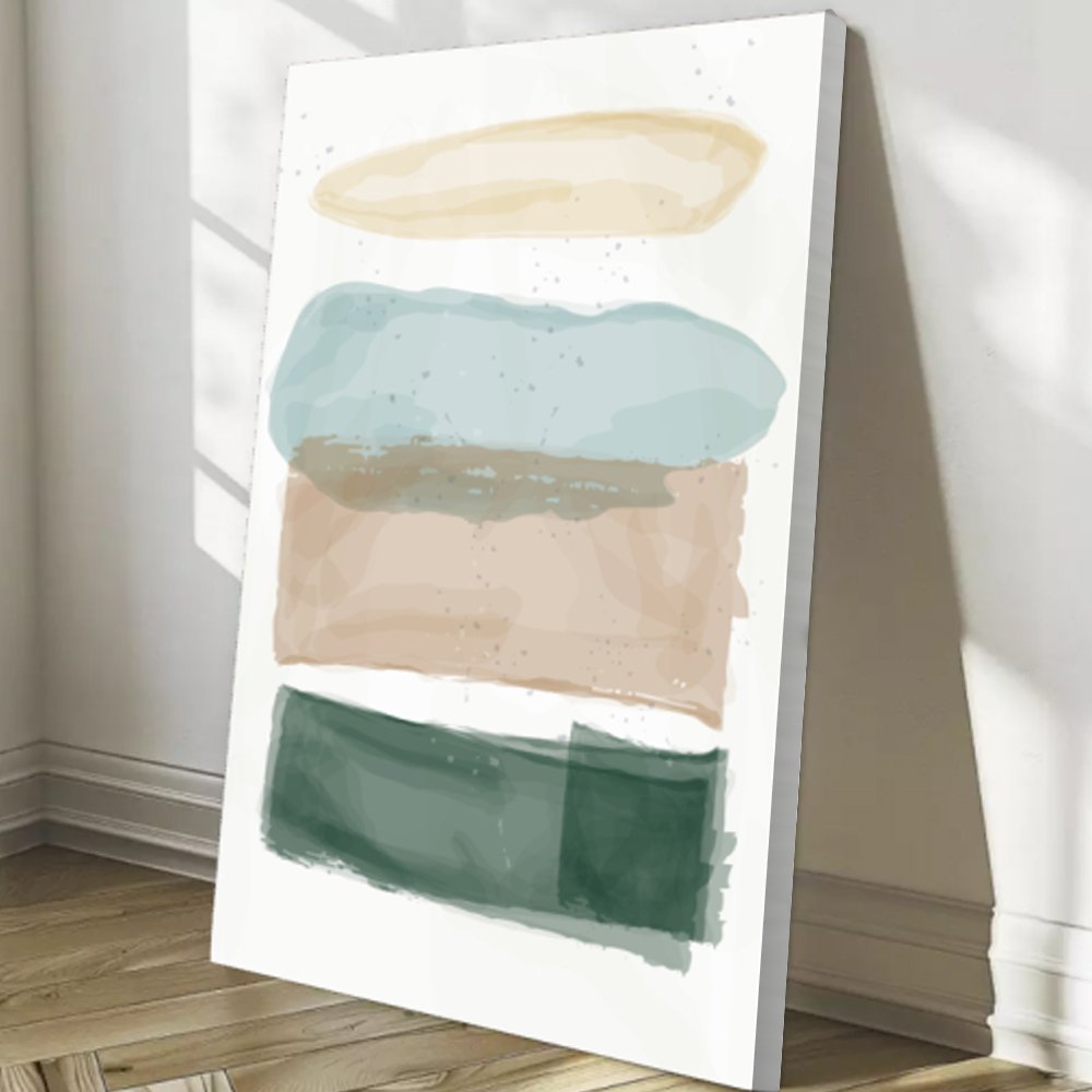 Quadro Abstrato em Cores Suaves – Arte Minimalista Moderna para Sala - Imagem 4