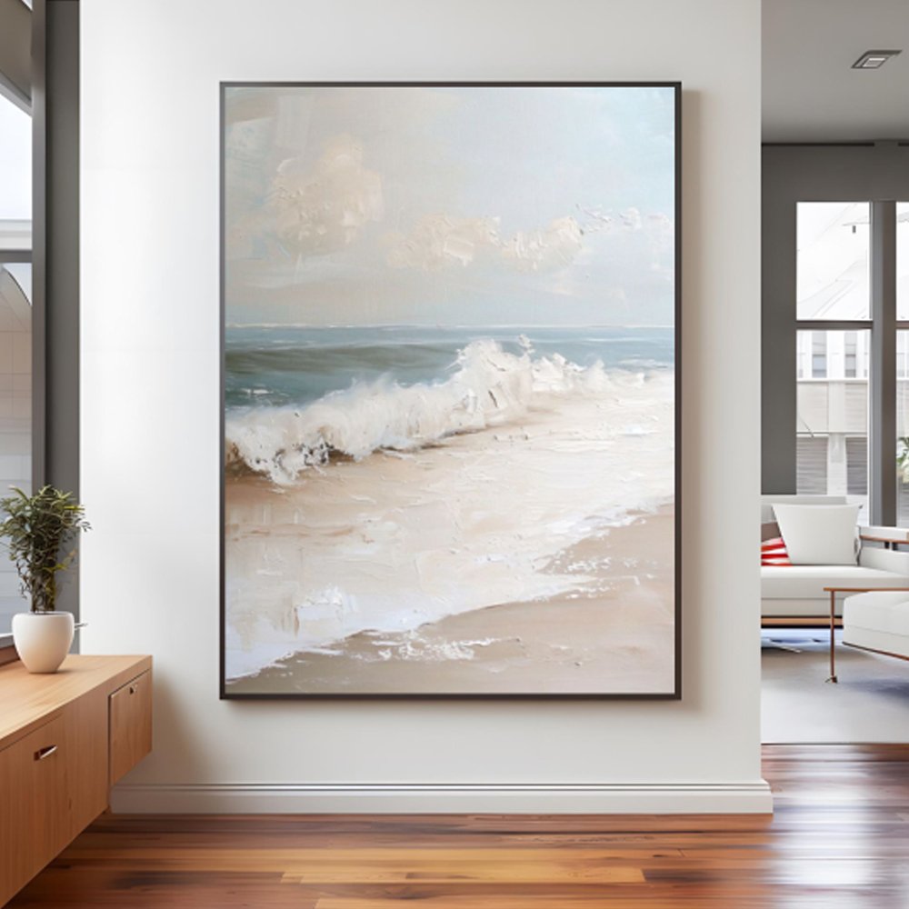Quadro Decorativo de Praia para Sala – Paisagem Marinha Relaxante