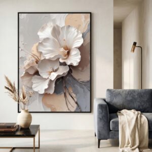 Quadro floral moderno 3d decorativo elegante para sala