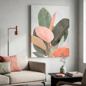 Quadro botanico moderno folhas tropicais decorativo